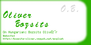 oliver bozsits business card